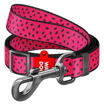 Поводок для собак нейлоновый WAUDOG Nylon, рисунок "Арбуз", регулируемый, Ш 20 мм, Дл 152-183 см Collar5320 фото