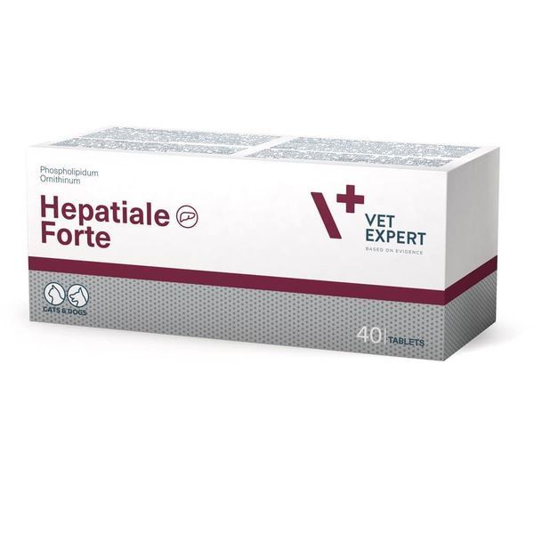 Додатковий корм VetExpert HEPATIALE Forte (Гепатіале Форте) для підтримання функцій печінки котів і собак 40 таблеток 208957 фото