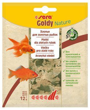 Корм для рыб Sera Goldy Nature (Сера Голди) хлопья для золотых рыбок 12 г х00832 фото