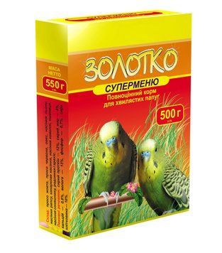 Корм "Золотко" для папуг "Суперменю" 500 г (Круг) ф0319 фото