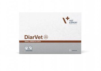 Додатковий корм Vet Expert DiarVet ДіарВет для котів і собак малих порід проти діареї (6 капсул) 212244 фото