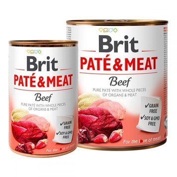 Brit Pete & Meat Beef Консервы для собак с говядиной / 400 гр 530274 фото