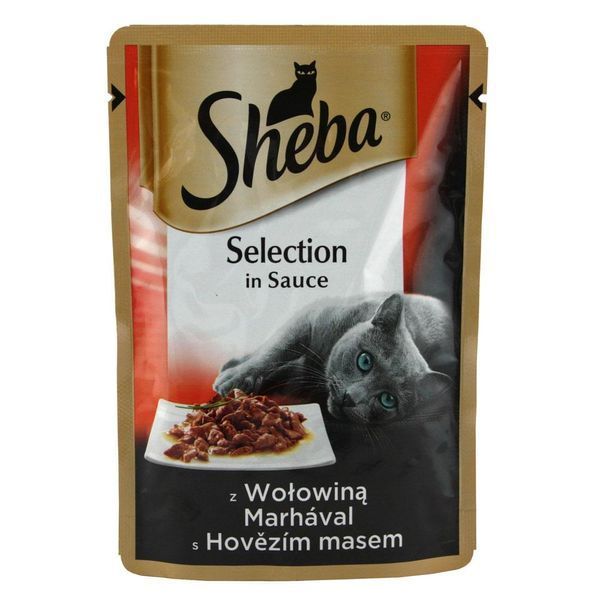 Sheba Selection in Sauce (пауч) Консервы для кошек с говядиной в соусе / 85 гр 096844 фото