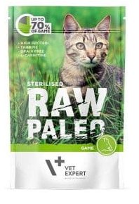 Вологий корм для котів Vet Expert Raw Paleo Sterilised Cat Game з дичиною 100г 4202894 фото