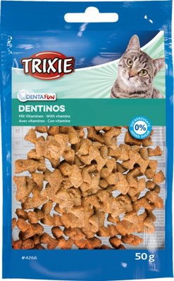 Trixie TX-4266 Denta Fun Dentinos 50 г ласощі для кота для чищення зубів і міжзубних просторів 15711 фото
