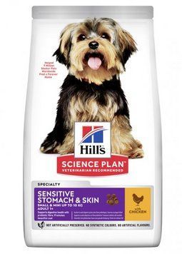 Сухой корм Хиллс Hills SP Adult Sensitive Stomach&Skin для собак с курицей для здоровой пищеварительной систем 604342 фото