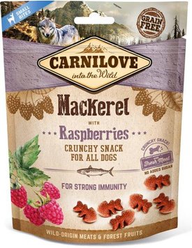 Лакомство для собак Carnilove Crunchy Snack с скумбрией, малиной и свежим мясом 200 г 100409/8875 фото