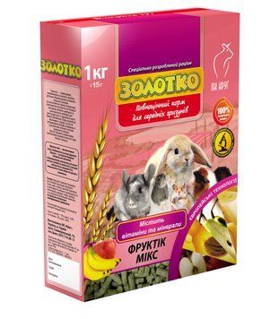 Корм "Золотко" для гризунів "Фруктовий Мікс" 1 кг (Круг) ф0320 фото
