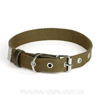 Нашийник "KARELINE Practic" з брезенту одинарний, 35 мм 450-580 мм (Зелений) К311134 фото