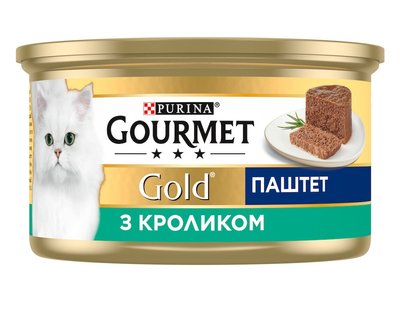 Консерва Gourmet Gold (Гурмет Голд) для кішок паштет з кроликом 85 г Purina 728747 фото