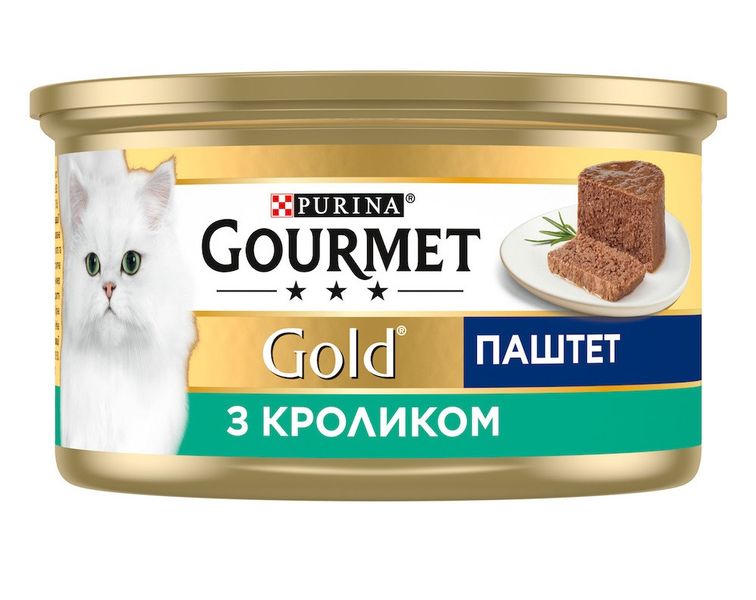 Консерва Gourmet Gold (Гурме Голд) для кошек паштет с кроликом 85 г Purina 728747 фото