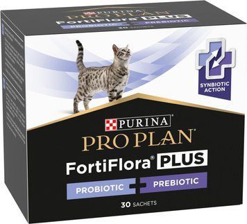Пробиотик с пребиотиком Purina Pro Plan FortiFlora Plus для взрослых кошек для миклофлоры 30 шт по 1.5 г п150101 фото