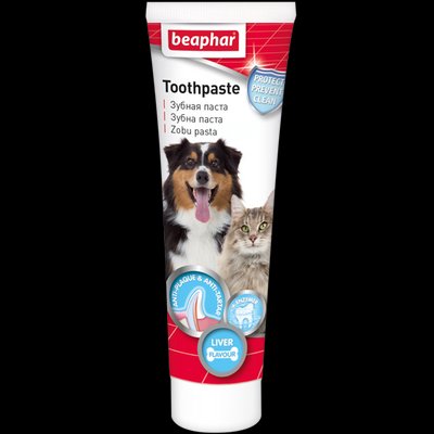 Beaphar Toothpaste Зубна паста для собак і кішок зі смаком печінки 100 г BAR13223 фото