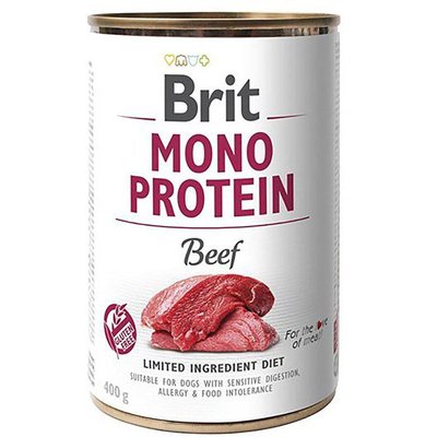 Консерва Бріт Brit Mono Protein Beef для собак з яловичиною, 400 г 100831/100057/9766 фото