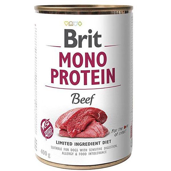 Консерва Брит Brit Mono Protein Beef для собак с говядиной, 400 г 100831/100057/9766 фото