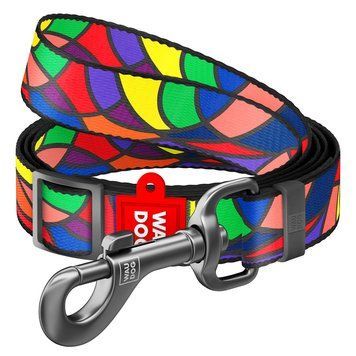 Поводок для собак нейлоновый WAUDOG Nylon, рисунок "Витраж", регулируемый, Ш 20 мм, Дл 152-183 см 5328 фото