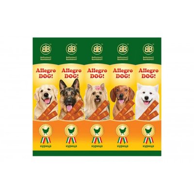 Ковбаски для собак Allegro Dog з куркою 5х10 м 1001799 фото
