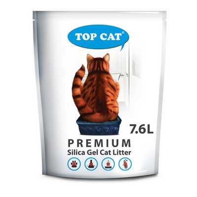 Силікагелєвий наповнювач TOP CAT Premium 7,6 літра для котячого туалету 28068 фото
