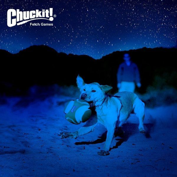 Светящийся мяч в темноте для собак Chuckit! Kick Fetch Max Glow игрушка для активных игр, размер S 32301 фото