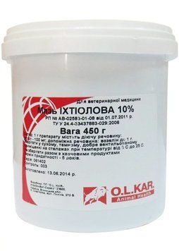 Мазь Іхтіолова 10% 450 г O.L.KAR. 13883 фото