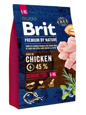 Сухий корм Бріт Brit Premium Senior L+XL для літніх собак великих і гігантських порід, 3 кг 170828/6475 фото