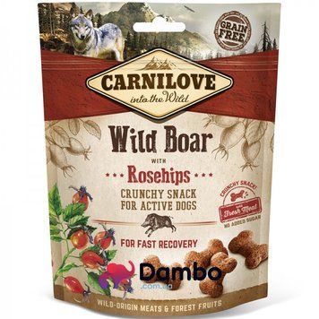 Ласощі Carnilove Карнілав Crunchy Wild Boar with Rosehips для собак з диким кабаном та шипшиною 200 г 100407/7298 фото