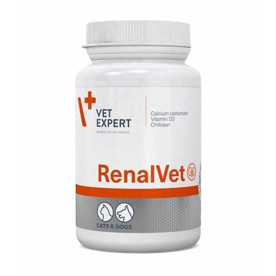 Кормова добавка RenalVet (РеналВет) при захворюванні нирок для собак і кішок 60 капсул VetExpert (термін до 05.2026 р) 46275 фото