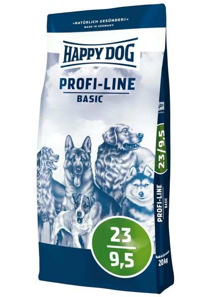 Happy Dog PROFI-LINE Profi Basic 23/9.5 сбалансированный сухой корм для всех пород собак, 20 кг 3129 фото