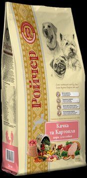 Сухий беззерновий корм Ройчер з качкою і картоплею для собак 7.5 кг К311486 фото