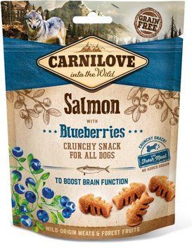 Ласощі Carnilove Карнілав Crunchy Salmon with Blueberries для собак з лососем, чорницею та свіжим м'ясом 200 г 100408/8851 фото