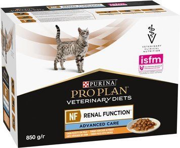 Упаковка Purina Pro Plan NF Renal Function Early Care для кошек при патологии почек с курицей 10 х 85 г п100125 фото