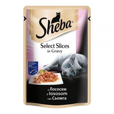 Sheba Selection in Sauce (пауч) Консерви для кішок з лососем в соусі / 85 гр 257279,096820 фото