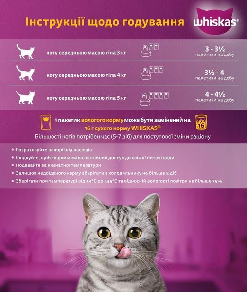 Влажный корм Whiskas (Вискас) с тунцем в желе для взрослых кошек 85 г 253080 фото