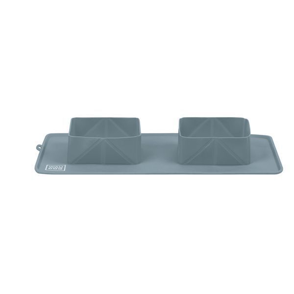 Миска складана WAUDOG Silicone, 385х230х50 мм сірий 508011 фото