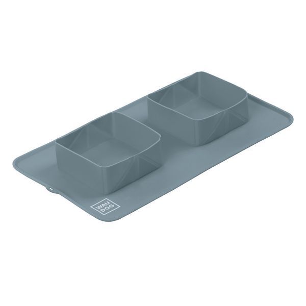Миска складана WAUDOG Silicone, 385х230х50 мм сірий 508011 фото