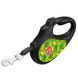 Повідець-рулетка для собак WAUDOG R-leash, малюнок "Авокадо", XS, до 12 кг, 3 м, світловідбивна стрічка чорний 8123-0048-01 фото 5