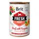 Влажный корм для собак Брит Brit Fresh с говядиной и тыквой 400 г 100158/3886 фото 1