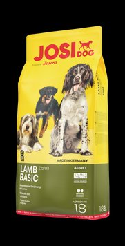 Сухой корм Josera JosiDog Lamb Basic для взрослых собак сбалансированя диета с ягненком, 18 кг 901452 фото