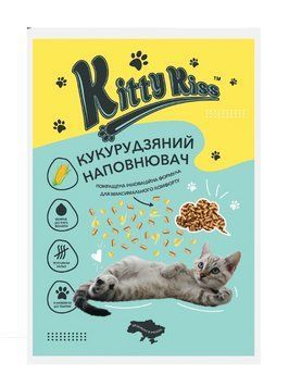 Універсальний наповнювач кукурудзяний Kitty Kiss для котячого туалету, 15 кг kitty12 фото