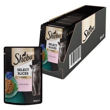 Влажный корм Sheba (Шеба) cig POU для взрослых кошек с лососем в соусе 85 г (блок 28 шт) 460601 фото
