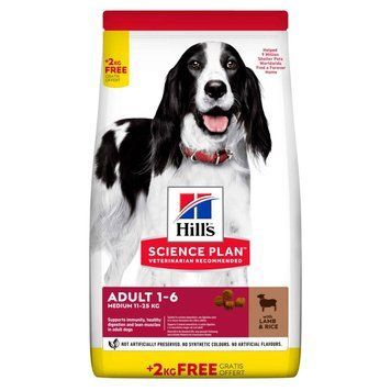 Сухой корм для взрослых собак сердних пород Хиллс Hills SP Adult Medium 14 кг с ягненком и рисом 604358 фото