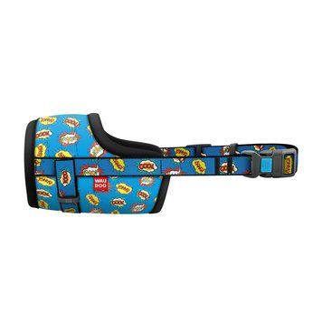Намордник для собак WAUDOG Nylon, рисунок "ВАУ", пластиковый фастекс, размер №4, О 35-43 см 5383 фото