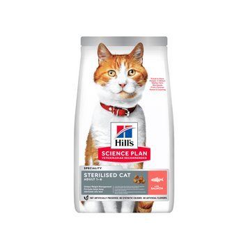 Сухой корм Хиллс Hill's SP Adult 10 кг для взрослых стерилизованных кошек с лососем 608886 фото