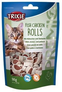 Trixie TX-42702 PREMIO Fish Chicken Rolls 50 г - рулетики для кішок з куркою і минтаєм 14654 фото