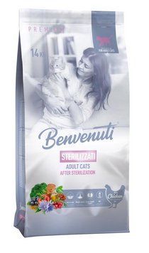 Корм для стерелизованных кошек Бенвенути Benvenuti Sterilizzati 14 кг 27413 фото