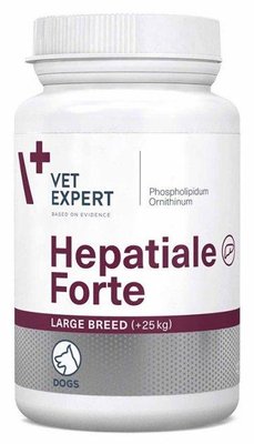 Кормова добавка HEPATIALE Forte Large Breed +25 кг для покращення функцій печінки великих порід собак 40 табл 58464 фото