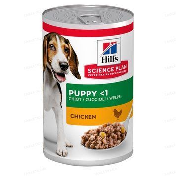 Вологий корм Хіллс Hill&rsquo;s SP Puppy для цуценят консерва з куркою 370 г 607100 фото
