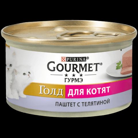 Консерва Gourmet Gold (Гурме Голд) паштет с телятиной для котят 85 г Purina 330596 фото