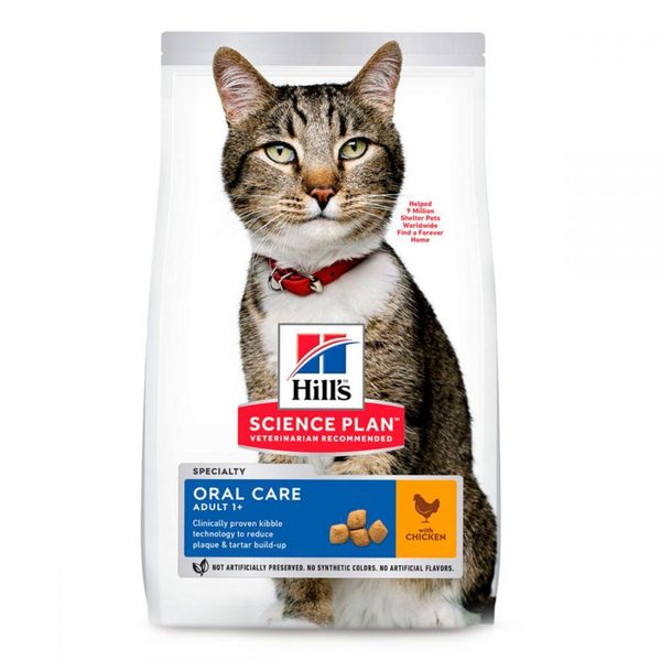 Hills Science Plan Feline Adult Oral Care Chicken Сухий корм для кішок догляд за зубами / 7 кг 604143 фото