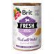 Консервы для собак Брит Brit Fresh Veal with Millet с телятиной и пшеном, 400 г 100161/3916 фото 1